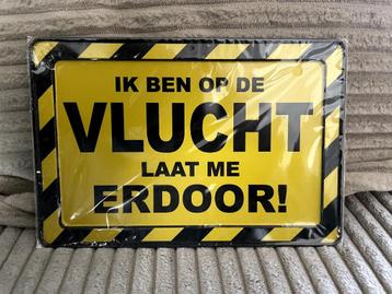 Ik ben op de vlucht , metalen giftcard beschikbaar voor biedingen