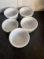 Set van 5 witte ramekins / soufflé schaaltjes, Ophalen of Verzenden, Zo goed als nieuw