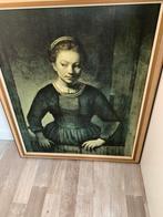 Rembrandt Schilderij - Jonge Vrouw Achter Raam, Antiek en Kunst, Kunst | Schilderijen | Klassiek, Ophalen of Verzenden