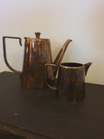 Vintage verzilverde SOLA Theepot en Melkkan, Antiek en Kunst, Ophalen of Verzenden, Zilver