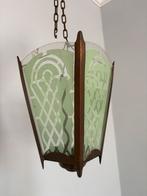 Vintage Lantaarn Hanglamp, Huis en Inrichting, Lampen | Hanglampen, Ophalen, Gebruikt, Glas, Minder dan 50 cm