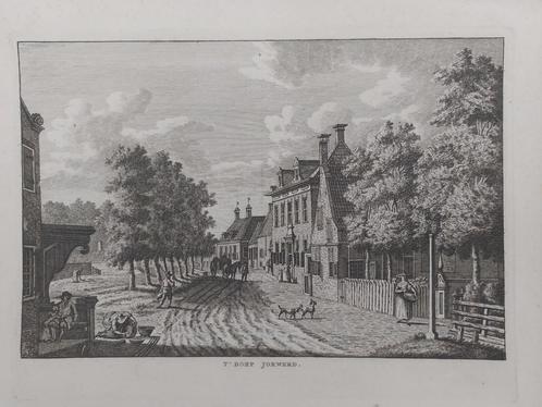 345 / t' dorp Jorwerd Gravure uit 1790  Bulthuis - Bendorp, Antiek en Kunst, Kunst | Etsen en Gravures, Ophalen of Verzenden