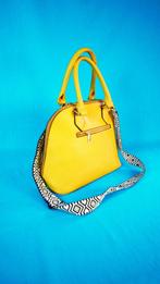 Vintage Yellow Handbag | Geometric Strap | Vibrant, Verzenden, Gebruikt, Geel, Handtas