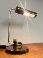 Vintage Hala bureaulamp jaren 60 bruinTafellamp, Gebruikt, Ophalen of Verzenden, Mid-cebtury Dutch Design lamp leeslampje, Metaal