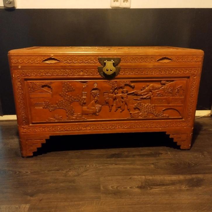 Chinese Kamferkist, 20e eeuw, Huis en Inrichting, Woonaccessoires | Kisten, Gebruikt, 50 tot 75 cm, 75 tot 100 cm, 100 tot 150 cm