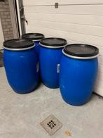Regentonnen 120 liter kunststof vat ton klemdekselvat drum, Kunststof, Gebruikt, Ophalen, 75 tot 150 liter