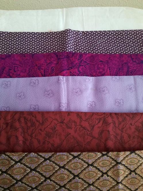 Quiltstoffen Paars - Diverse Patronen, Hobby en Vrije tijd, Stoffen en Lappen, Nieuw, Katoen, 30 tot 120 cm, 30 tot 200 cm, Paars