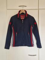 Falcon fleece vest / jas donkerblauw met streep 164-168, Meisje, Falcon, Trui of Vest, Ophalen of Verzenden