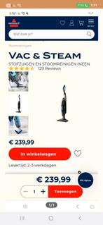 Bissel .Vac&steam stofzuiger met stoom vloer vlekkken reingi, Witgoed en Apparatuur, Stofzuigers, Ophalen of Verzenden, Zo goed als nieuw