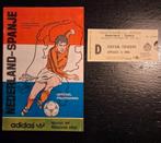 Programma en ticket Nederland - Spanje 16 november 1983., Ophalen of Verzenden, Zo goed als nieuw, Buitenlandse clubs