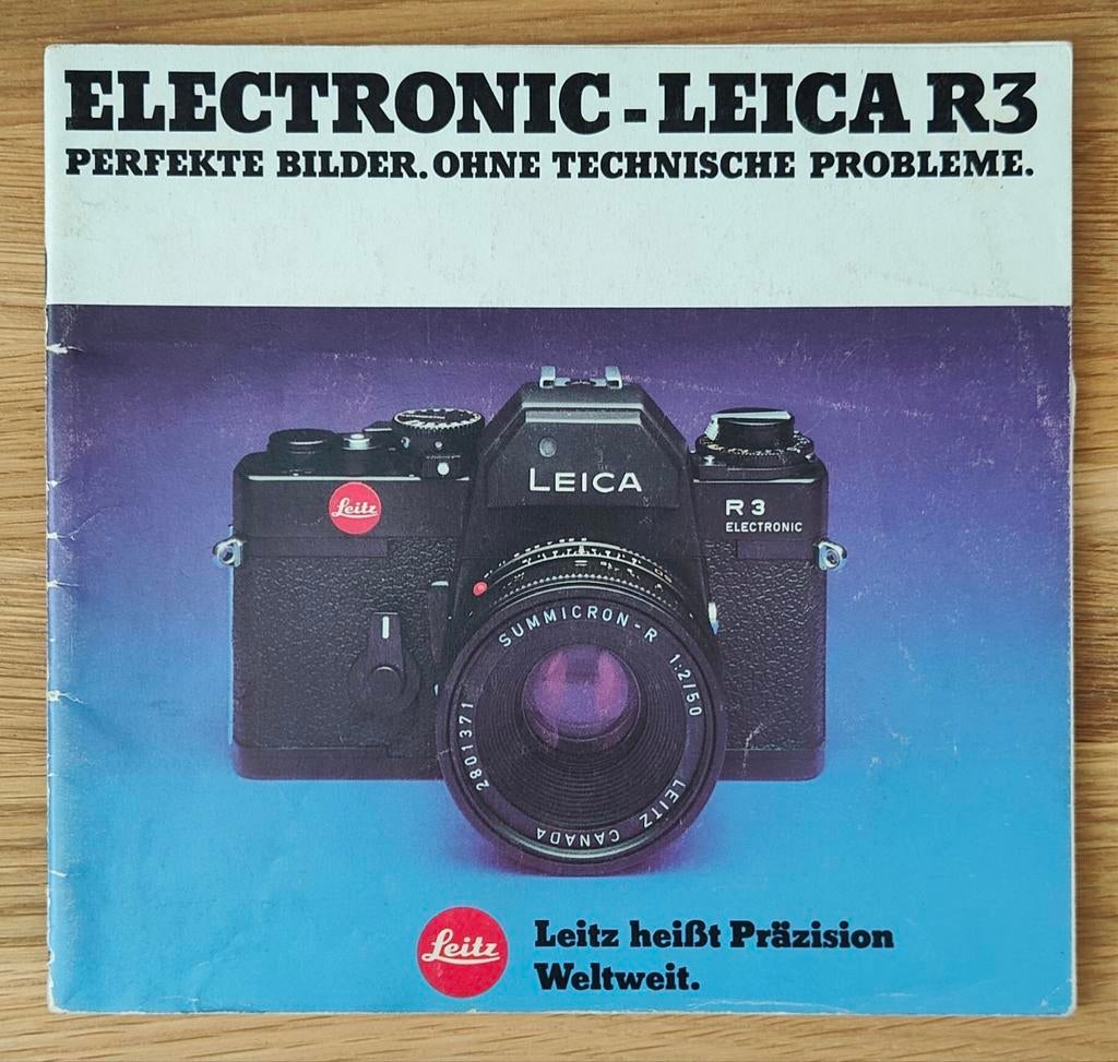 Leica R3 Brochure - Perfecte Beelden!, Audio, Tv en Foto, Fotocamera's Analoog, Ophalen of Verzenden, Gebruikt, Spiegelreflex