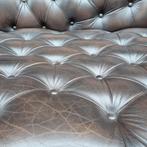 Nette Chesterfield chaise longue leer + BEZORGING GRATIS, Huis en Inrichting, Ophalen of Verzenden, Gebruikt, Leer, Chesterfield