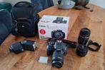 Canon EOS 700D + 3 lenzen + flitser + camera tas, Ophalen of Verzenden, Gebruikt, Spiegelreflex, Canon