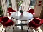 uitschuifbare tafel met stoelen, Huis en Inrichting, Tafels | Eettafels, 100 tot 150 cm, 100 tot 150 cm, Rond, Gebruikt