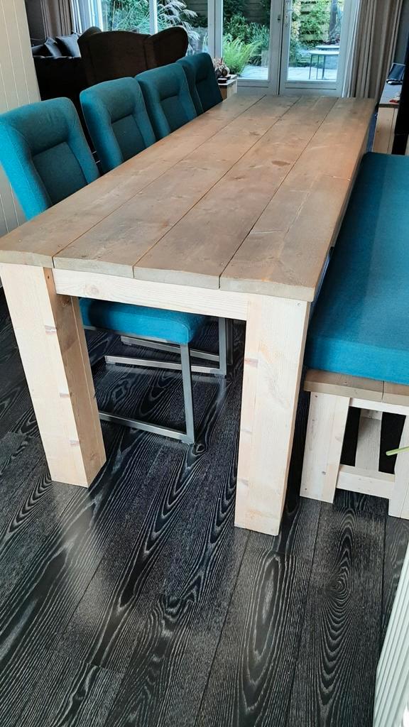 Steigerhouten Eettafel - 240x80 cm, Huis en Inrichting, Tafels | Eettafels, Gebruikt, 50 tot 100 cm, 200 cm of meer, Vijf personen of meer
