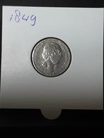 25 cent 1849 koning Willem III, Postzegels en Munten, Munten | Nederland, Koning Willem III, Zilver, 25 cent, Ophalen of Verzenden