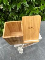Draadloze oplader + pennenbak NIEUW bamboe XDXlusive met usb, Ophalen of Verzenden, Nieuw, Apple iPhone