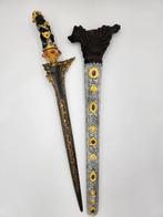 Antieke Keris Bali Pamor Bias Melela Areng Zilver Goud KTC17, Verzenden