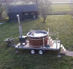 Hottub Welltub te huur 180 cm houtkachel gratis bezorgd, Ophalen, Gebruikt