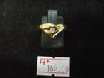 14 karaat gouden dames ring maat 17-1/4 -1.4 gram met zirkon, Sieraden, Tassen en Uiterlijk, Ringen, Gebruikt, Ophalen of Verzenden