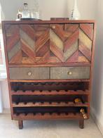Bar meubel met wijnrek en opbergruimte, Huis en Inrichting, Kasten | Overige, Ophalen, Zo goed als nieuw
