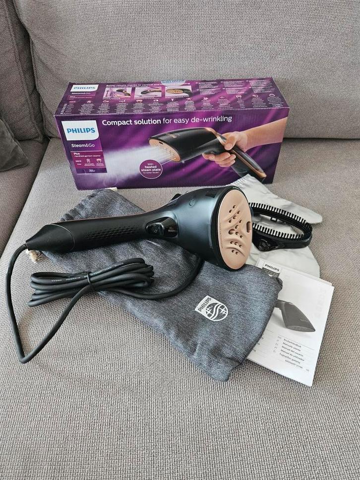 Philips Steam & Go Handstomer Incl. Opbergtas, Witgoed en Apparatuur, Stoomapparaten, Zo goed als nieuw, Kledingstomer, Ophalen of Verzenden