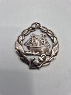 Vintage Zilveren Hanger met Schip, Ophalen of Verzenden, Zilver, Hanger