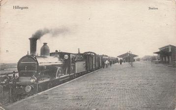 JM279 Hillegom Station Stoomtrein ca 1910 beschikbaar voor biedingen