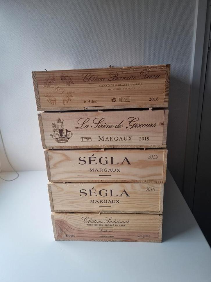 Houten wijnkisten - Decoratief & Handig, Huis en Inrichting, Woonaccessoires | Kisten, Minder dan 50 cm, Minder dan 50 cm, Ophalen of Verzenden