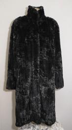 Zwarte gemêleerde faux fur jas van Edgar Vos, Zo goed als nieuw, Maat 46/48 (XL) of groter, Zwart, Verzenden