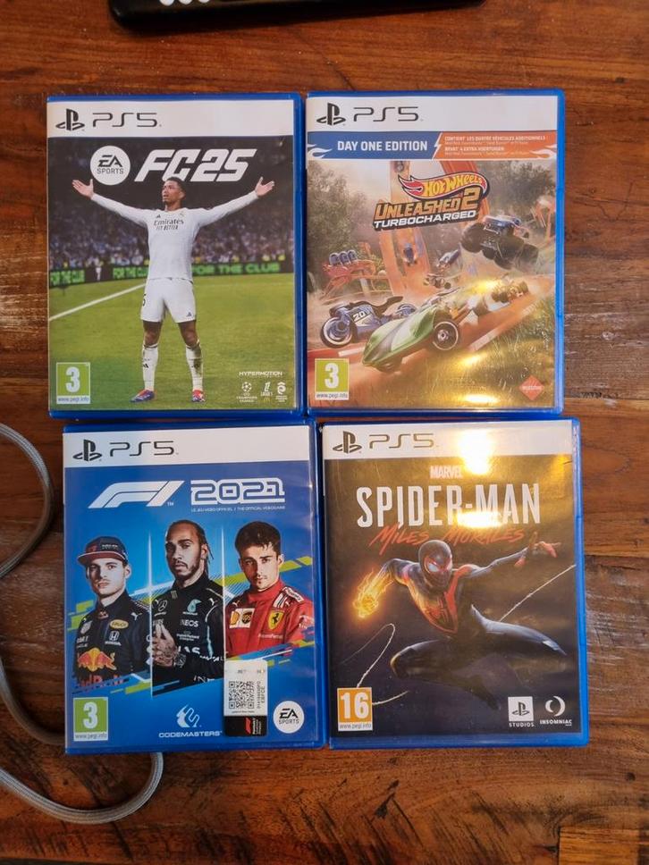 PS5 Games - FC25, Hot Wheels, F1 2021, Spider-Man, Spelcomputers en Games, Games | Sony PlayStation 5, Zo goed als nieuw, Ophalen of Verzenden
