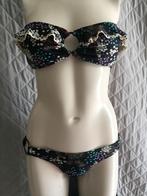 bikini strapless bloemen S/M (1B17)