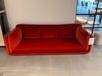 Leolux Lunetta midcentury / vintage look rood velvet, Ophalen, 150 tot 200 cm, Tweepersoons, 75 tot 100 cm