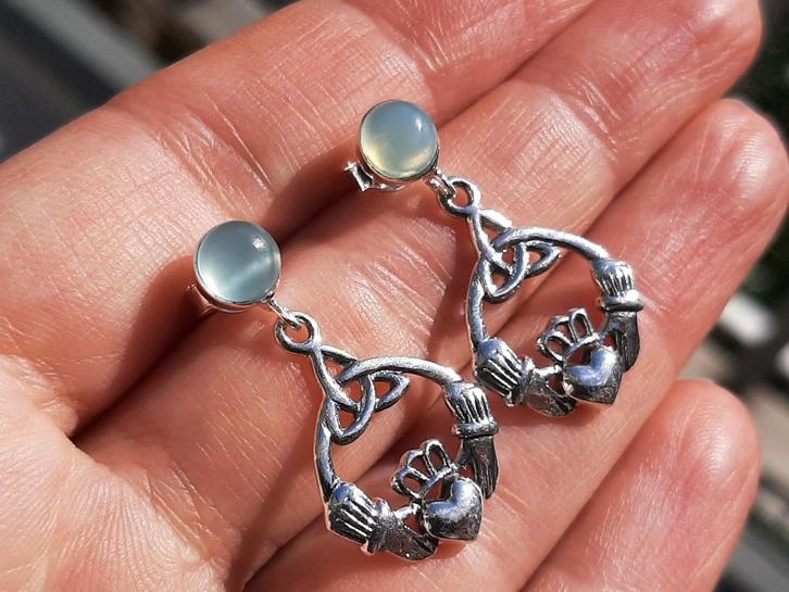 Vanoli - 925 zilver oorbellen / oorstekers Keltisch Claddagh, Sieraden, Tassen en Uiterlijk, Oorbellen, Nieuw, Hangers, Zilver