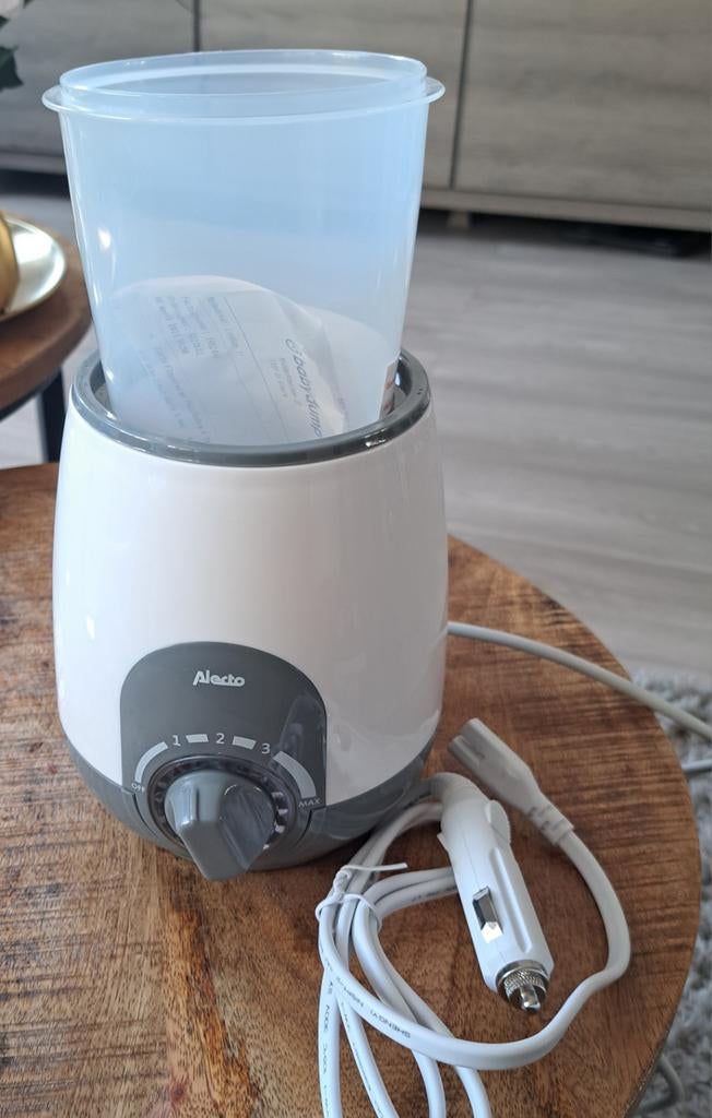 Alecto Flessenwarmer voor Thuis & Onderweg, Ophalen of Verzenden, Zo goed als nieuw, Flessen- of potjesverwarmer