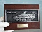 Duitse Tank Bureau Plaque  " Marder "  met ereschild, Nederland, Ophalen of Verzenden, Landmacht