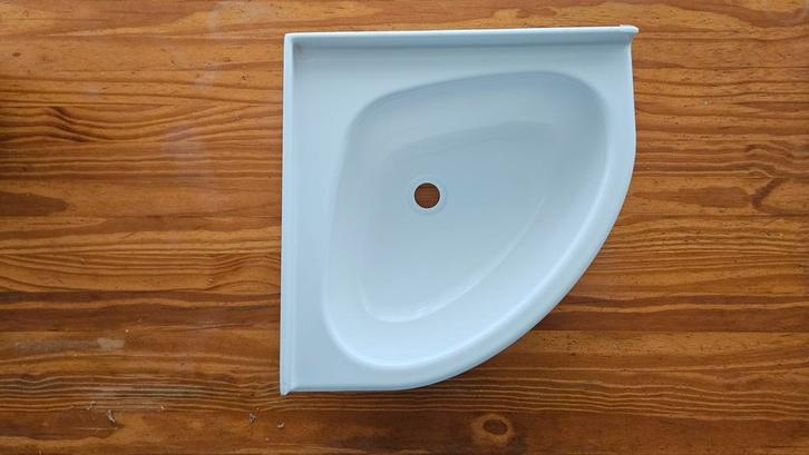 Hoekwasbak voor camper of caravan – wit, compact model (nieu, Caravans en Kamperen, Caravan accessoires, Nieuw, Ophalen of Verzenden