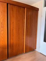 EIKENHOUTEN KLEDINGKAST MET LEG- EN HANGGEDEELTE, Huis en Inrichting, Ophalen, Gebruikt, 200 cm of meer, 150 tot 200 cm