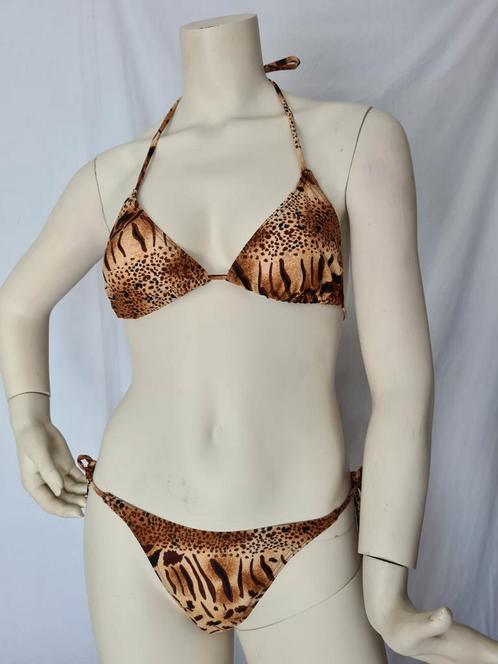 Bikini, bruin/beige dierenprint. Mt.38. Als nieuw!, Kleding | Dames, Badmode en Zwemkleding, Zo goed als nieuw, Bikini, Bruin