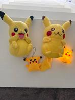 Pokémon Pikachu knuffels, lampje en sleutelhanger - Pikachu!, Ophalen of Verzenden, Zo goed als nieuw, Overige typen