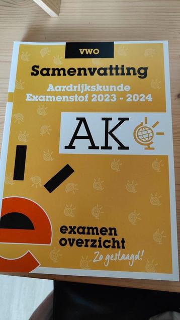 Aardrijkskunde nieuw vwo examen boekje beschikbaar voor biedingen