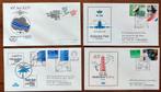 4 x KLM herdenkings enveloppen met getypt adres