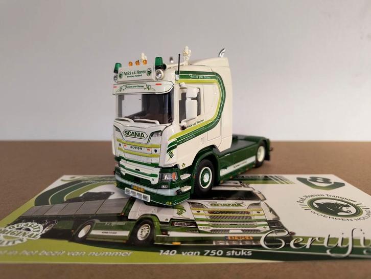 Tekno Scania Patrick Van Den Hoeven, Hobby en Vrije tijd, Modelauto's | 1:50, Zo goed als nieuw, Bus of Vrachtwagen, Tekno, Ophalen of Verzenden