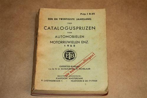 Catalogusprijzen Automobielen Motorrijwielen - 1965 !!, Boeken, Auto's | Boeken, Gelezen, Overige merken, Ophalen of Verzenden