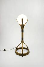 intage Bamboe Vloerlamp Jaren 70, Huis en Inrichting, Lampen | Vloerlampen, Gebruikt, Vintage, Mid-Century, Glas