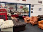 Groot aantal Chesterfield Stoelen, Banken  Showroom Maarssen, Ophalen, Zo goed als nieuw, Leer, Chesterfield