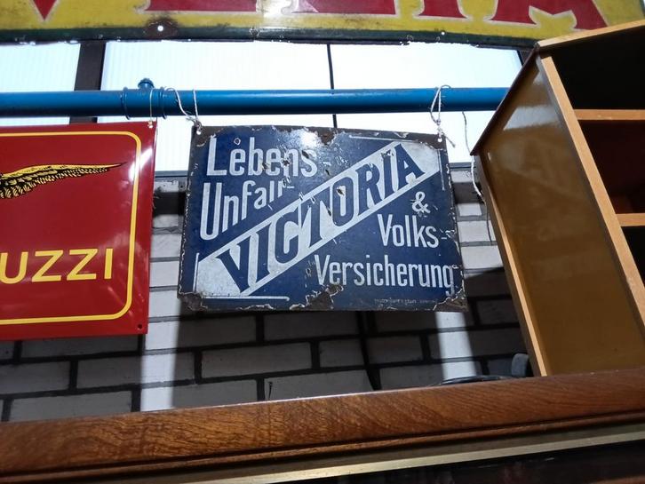 Victoria Emaille Reclamebord, Antiek en Kunst, Antiek | Emaille, Ophalen of Verzenden