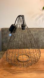Te koop metalen lamp met fitting, Huis en Inrichting, Ophalen, Zo goed als nieuw, Rond