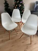 4 eetkamerstoelen, Huis en Inrichting, Stoelen, Ophalen, Gebruikt, Wit, Vier