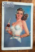 PEPSI COLA reclamebord 59x39 metaal blik, Verzamelen, Ophalen of Verzenden, Gebruikt, Reclamebord